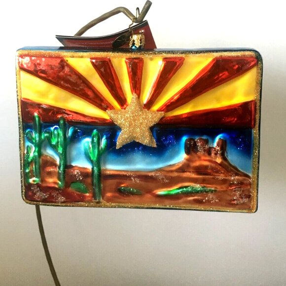 ✨NEW Rare Christopher Radko ARIZONA State Grand Canyon Handmade Glass Ornament ✨ - Picture 6 of 8